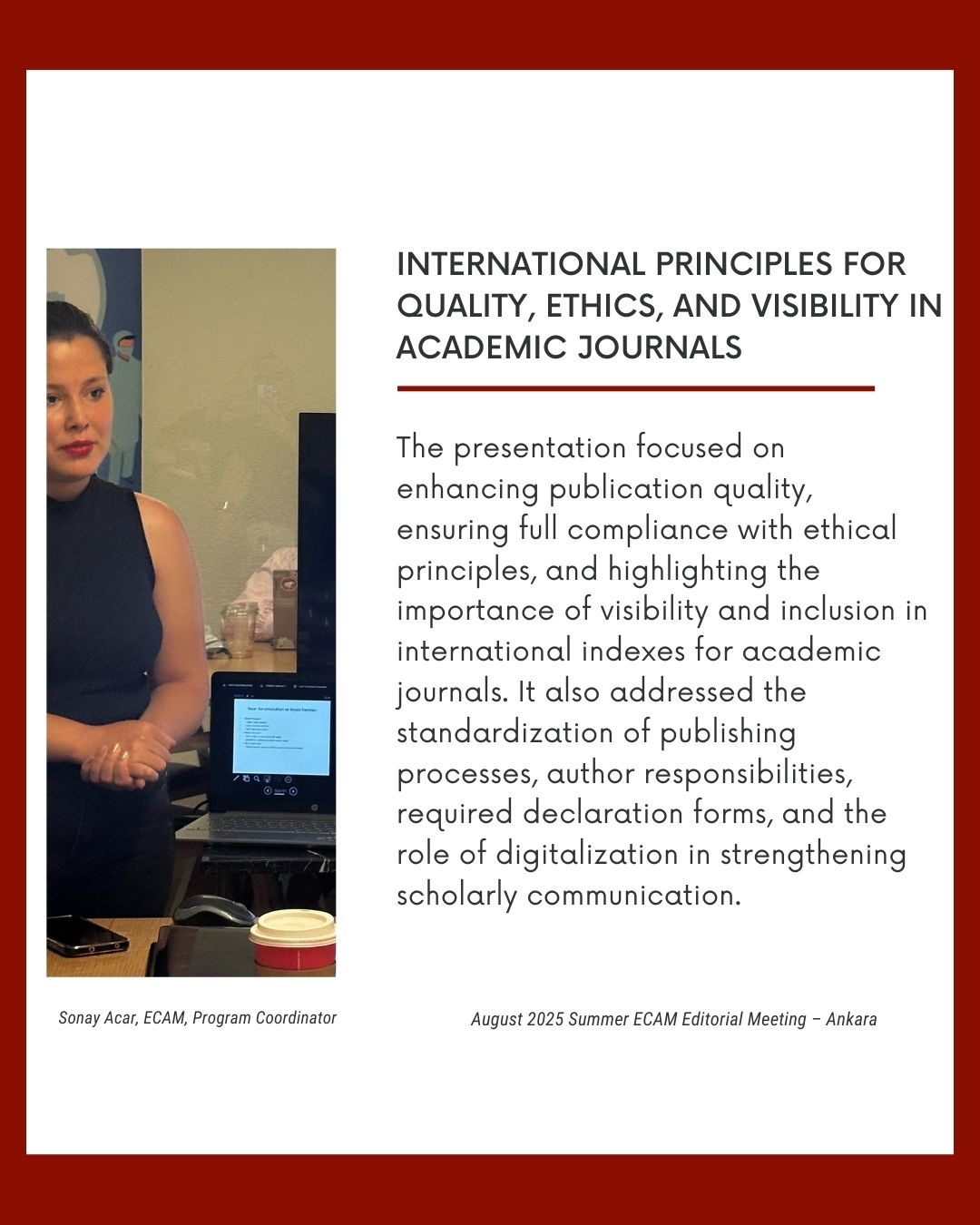 August 2025 Summer ECAM Editorial Meeting, Ankara